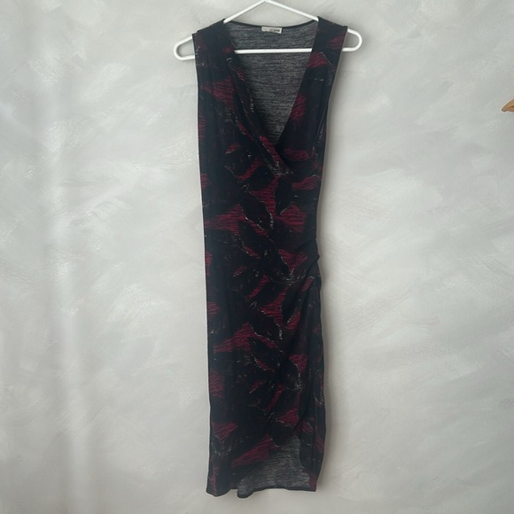 Aritzia Wilfred Free Isadora dress stretchy bodycon wrap ruched size small - Picture 2 of 7